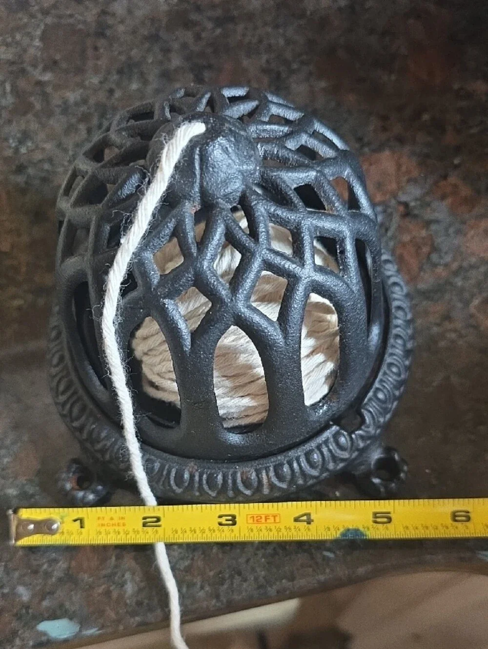 Black Cast Iron with Rope Accent